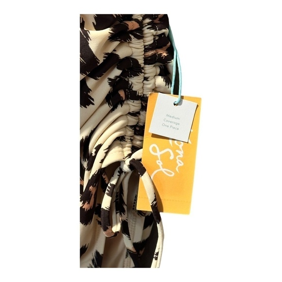 Women's Tortoise Ring One Piece Swimsuit - Kona Sol Animal Print Size S - Picture 5 of 7